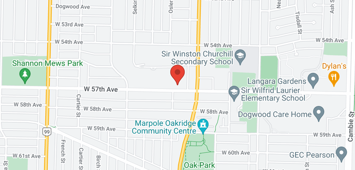 map of 1055 W 57TH AVENUE